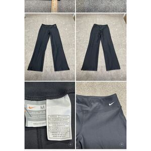 Nike Athletic Fit Dry Pants womens sz medium black stretchy yoga pants rn#56323